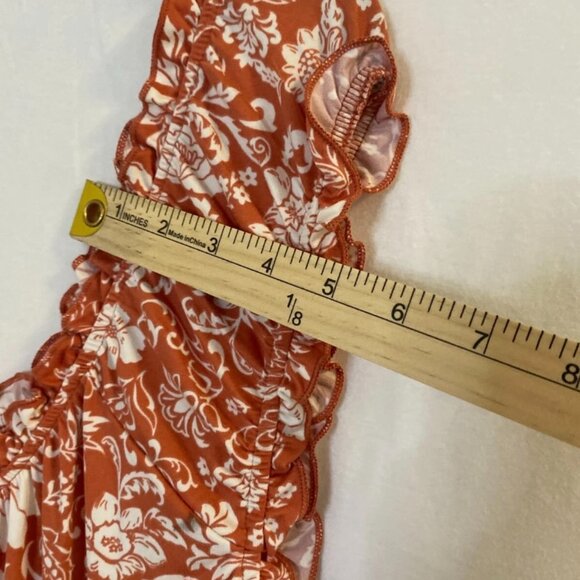 LUCKY BRAND Apricot Floral print Midi Dress Boho Sleeveless - Picture 10 of 14